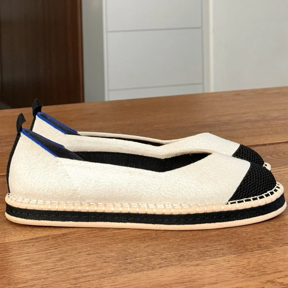 Rothy's Black and Cream Flats Size 10 - Picture 8 of 16